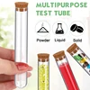 50-200Pcs Clear Plastic Test Tubes with Cork Stoppers 10ml Small Test Tubes with Lids Plastic Bottles for Storage Jewelry Seed 2