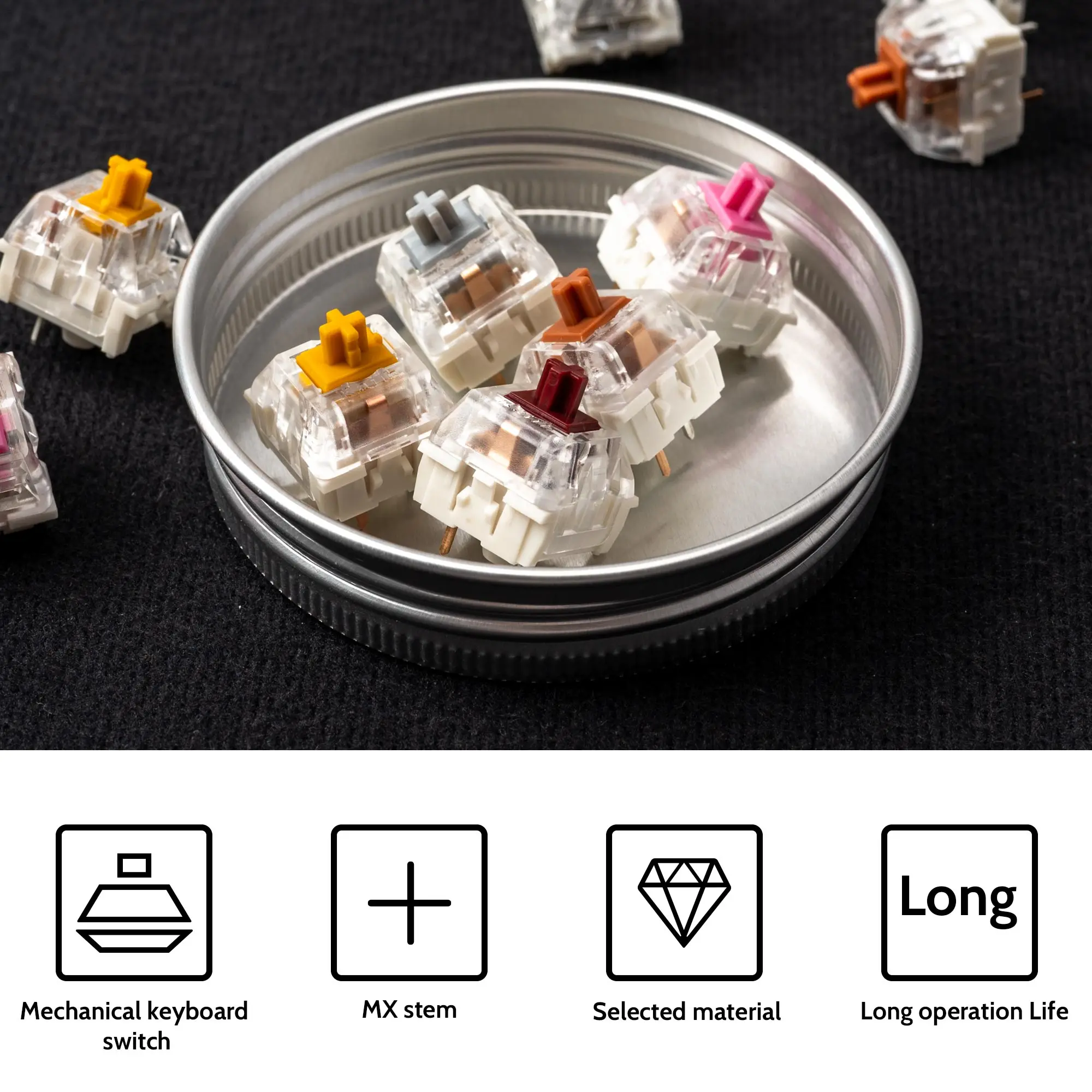 Kailh-switch Velocidade para Teclado Mecânico 110 Pcs - Imagem 2