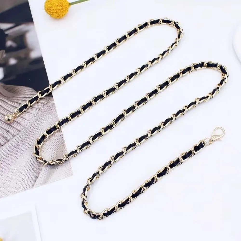 Lange dünne Quaste Taille Kette Gürtel Ball Herz verstellbare Taille Link Metall Dame Kleid Mantel Dekoration Riemen Gürtel für Frauen – Detail 4