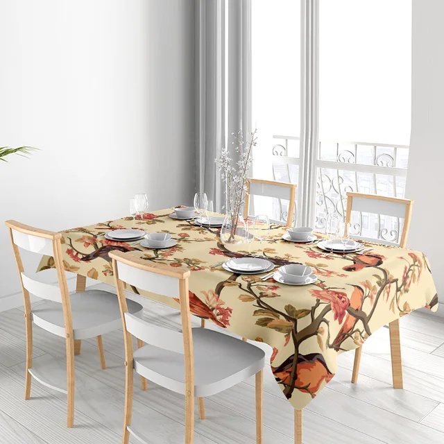 Bird & Floral Tablecloth Set 3