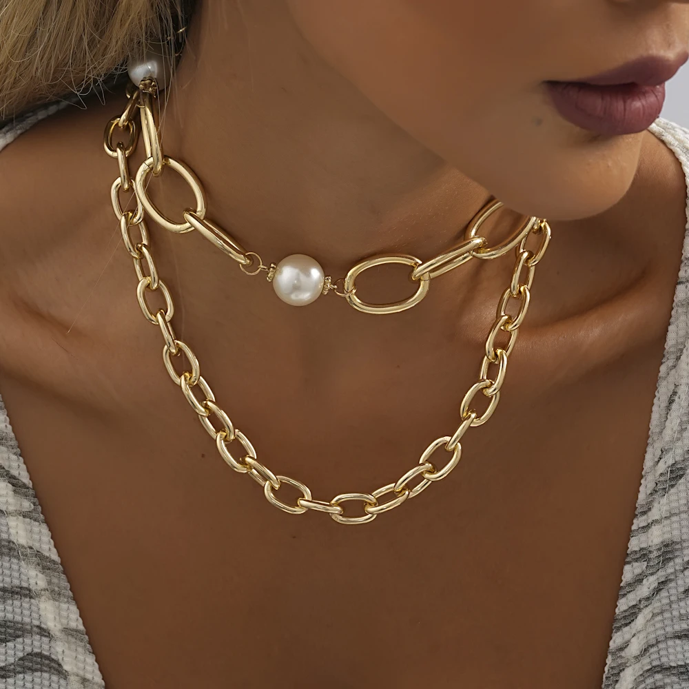 

Ancient Simple Imitation Pearl Pendant Necklace for Women 2023 New Fashion Versatile Multi Layer Necklace Wholesale for Women