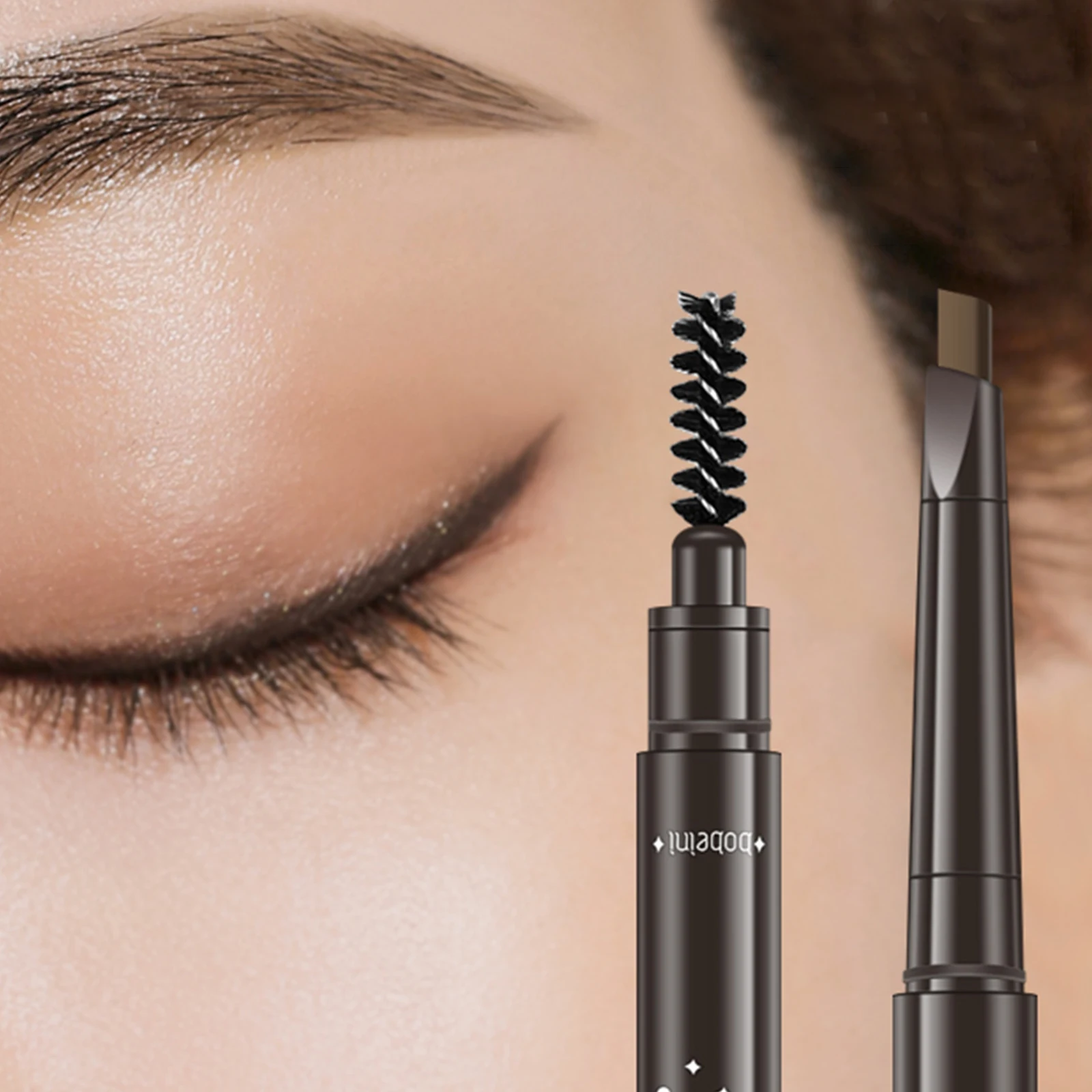 

2023 Double Head Eyebrow Pencil Tattoo Waterproof Long Lasting Professional Brow Pen With Eyebrow Brush Natural Girls Eye Makeup