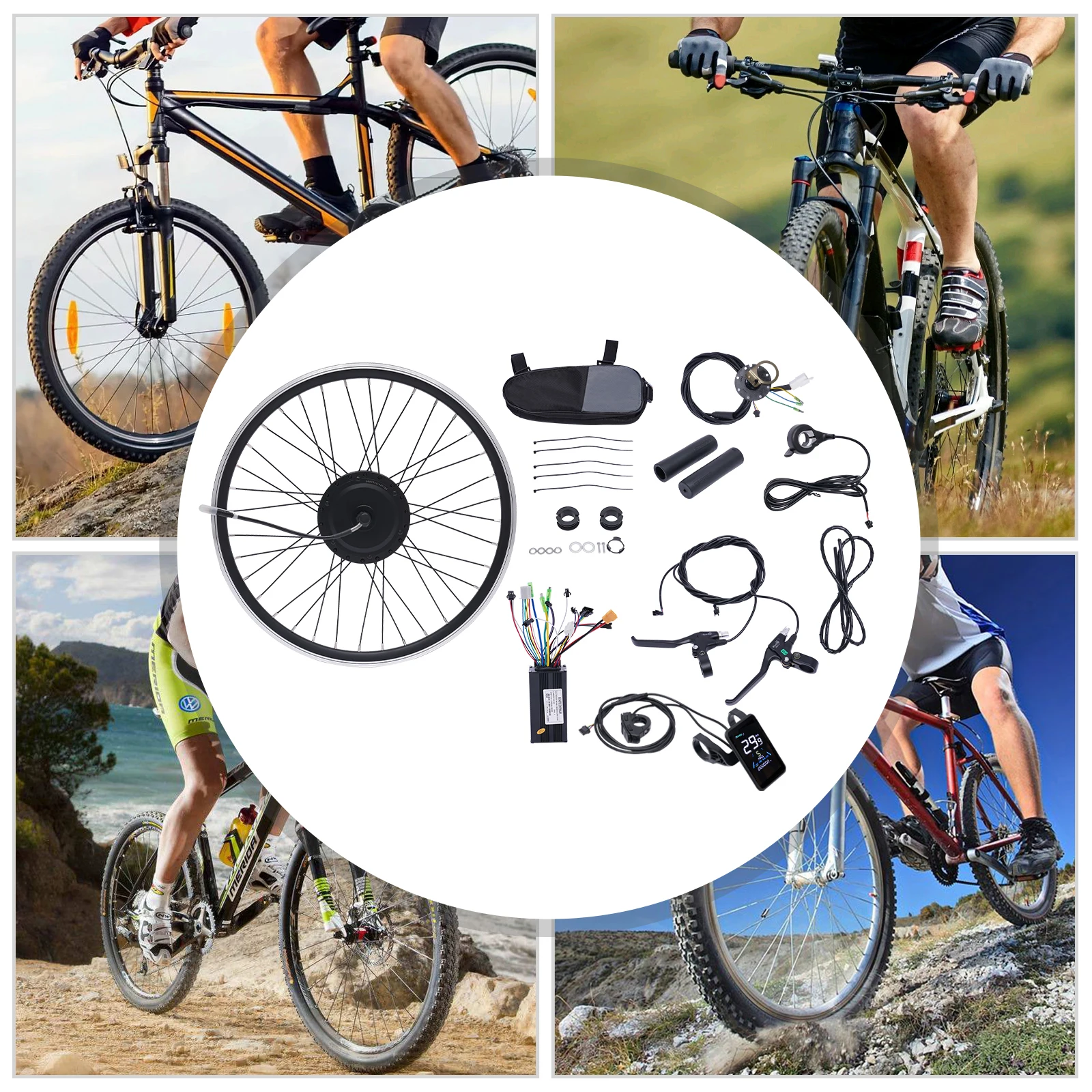 factory price 500w 36v brushless gearless ebike hub motor kit bicycle engine kit 36V 500W Electric Conversion Hub Kit 24