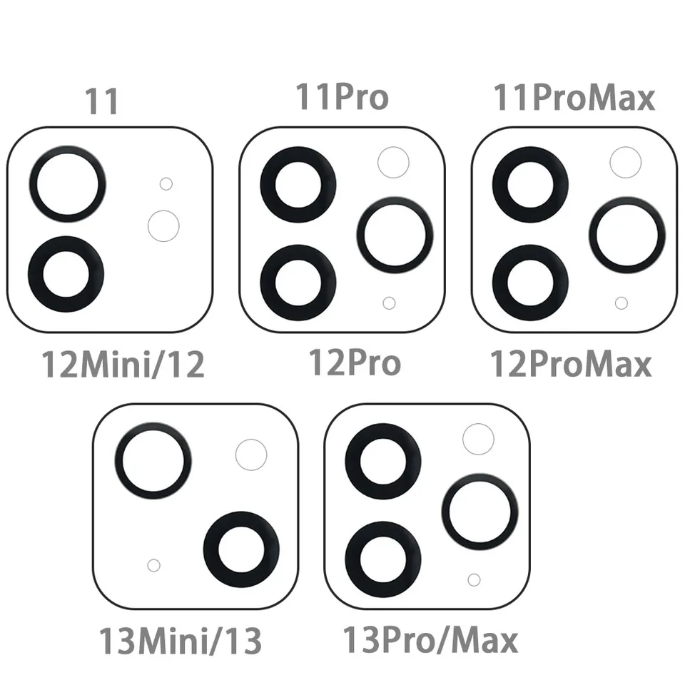 Acquista 4 In 1 = 2 Pezzi Di Vetro Per Lenti 2 Pezzi Di Vetro Per Schermo 3D Camera Len Protezione Per Schermo Intero Per IPhone 14 11 12 13 Pro - Foto 5