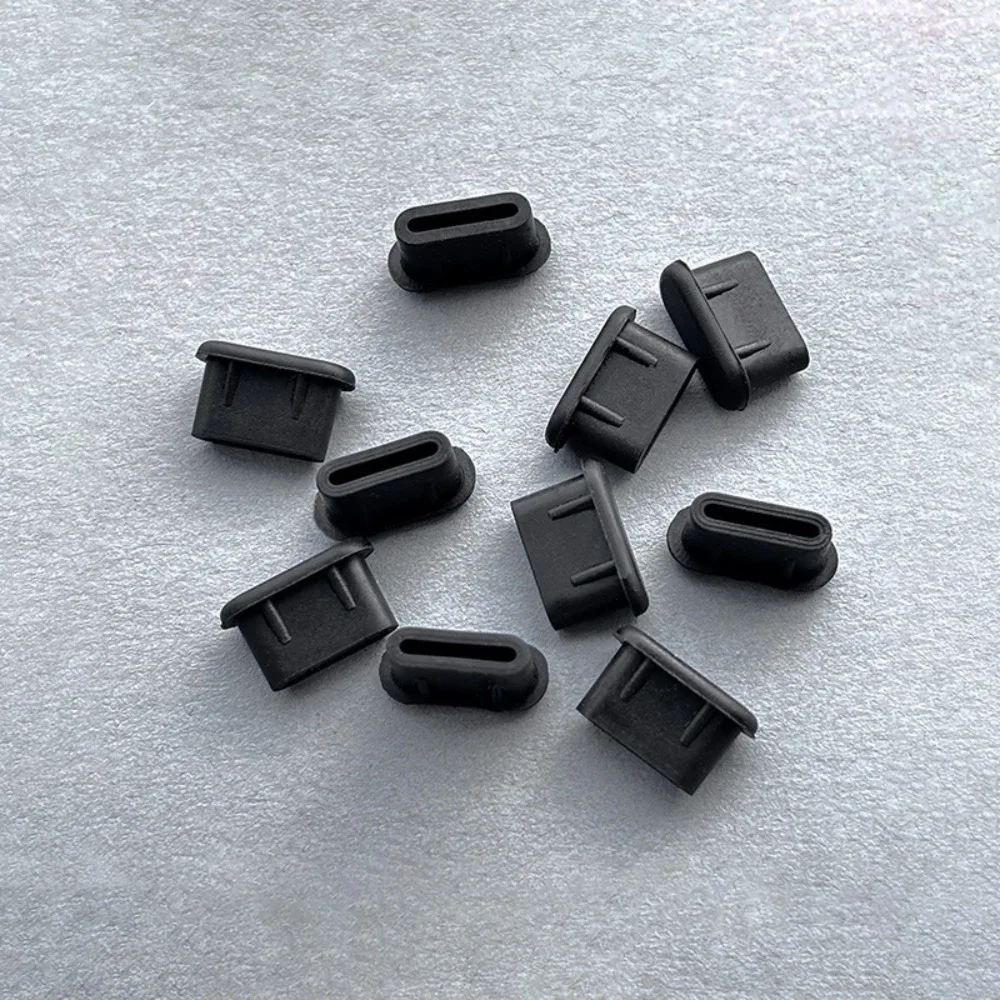 5/10pcs 유형 C 먼지 플러그 USB 충전 포트 보호 커버 블랙 화이트 실리콘 먼지 캡 충전 포트 전화 먼지 보호