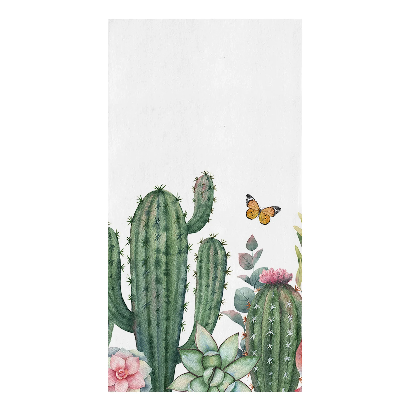 Idyllic Cactus Tropical Plants Hand Towels Bathroom Hanging Cloth  Microfiber Quick Dry Cleaning Cloth Kitchen Towel - AliExpress