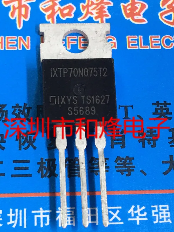 

5 шт.-10 шт. IXTP70N075T2 TO-220 75V 70A на складе, новый и оригинальный