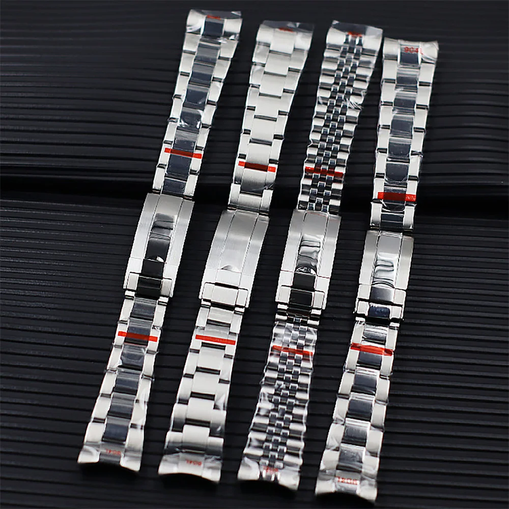 

21MM Steel Strap Modify Band Oyster/ Jubilee Bracelet Diving Fine-tuning Buckle For 41mm Datejust Watch Case Dedicated Wristband