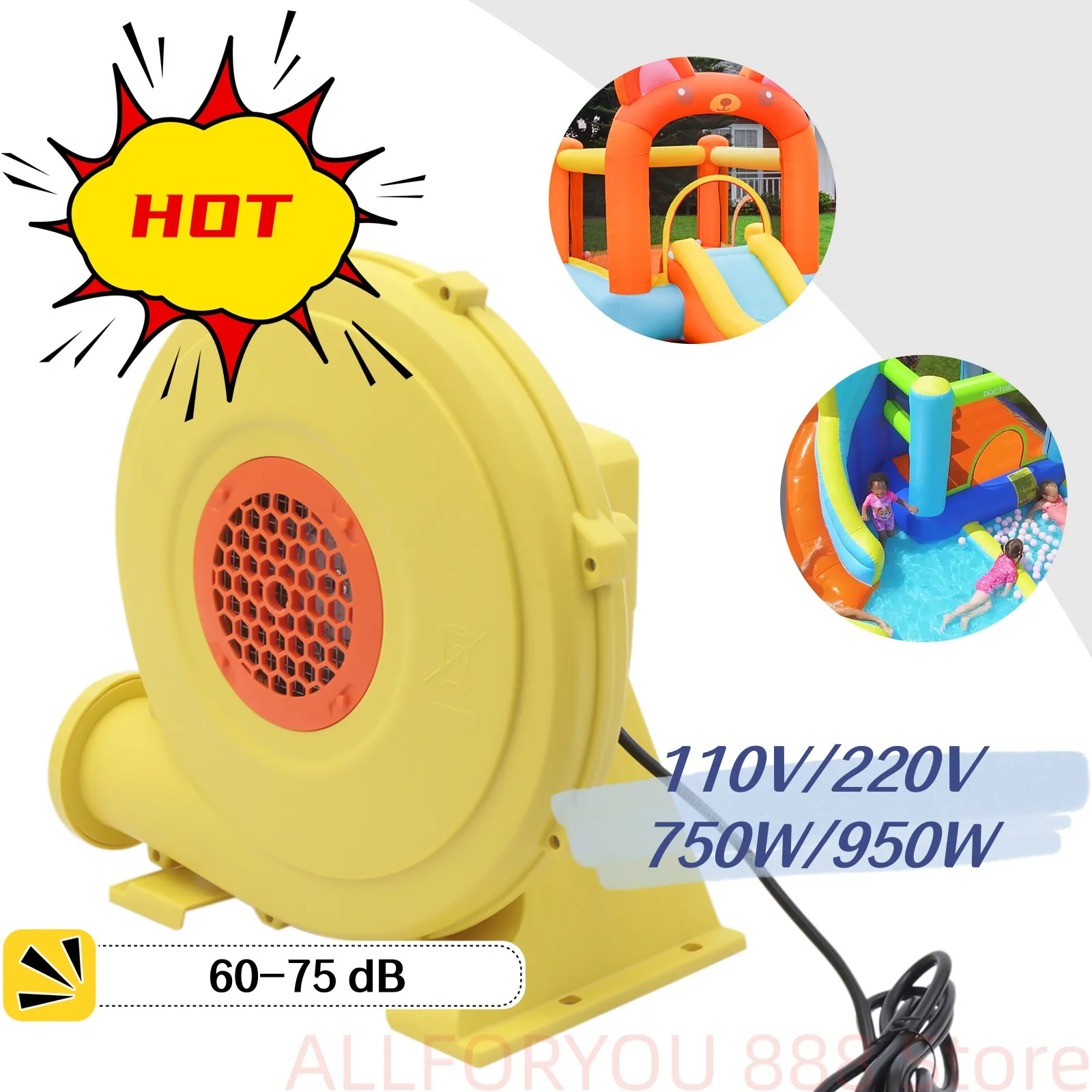 750W/950W Air Blower Commercial Inflatable Fan Bounce Fan For Bouncy Castle 110V/220V top 5m diame r inflatable wa r trampoline bounce swim platform lake toy ch