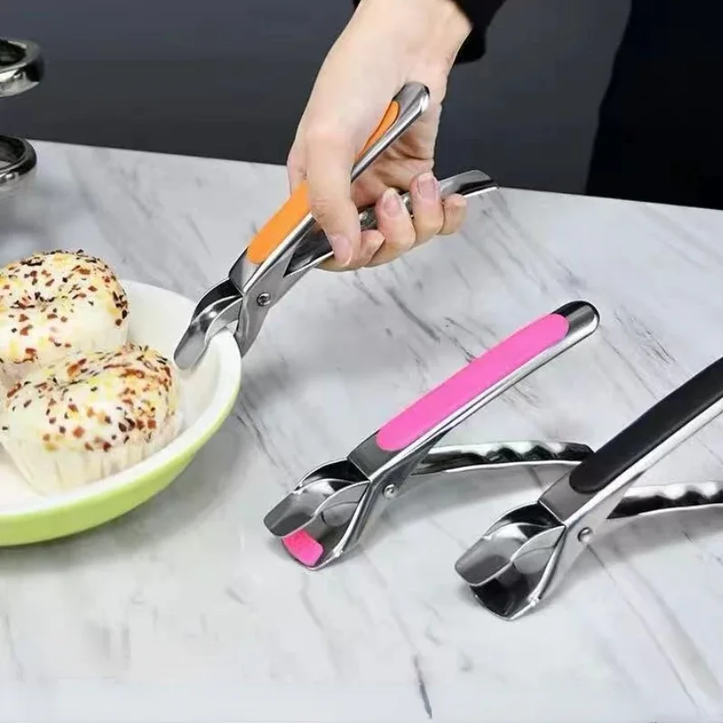 Anti-scald Gripper Clip Hot Dish Non-slip Plate Bowl Clip Retriever Tongs Silicone Handle Bowl Dishes Anti-scald Kitchen Tool kitchen tool,dish plate gripper,dish gripper,kitchen anti scald holder