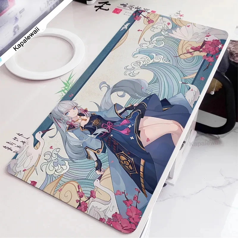 Anime Girl Mouse Pad Kawaii Mousepad Gaming Speed Keyboard Pads Large Gamer Mouse Mat Rubber Desk Mat 100x50cm HD Print Carpet gaming mousepad,mouse pad,computer desk mat