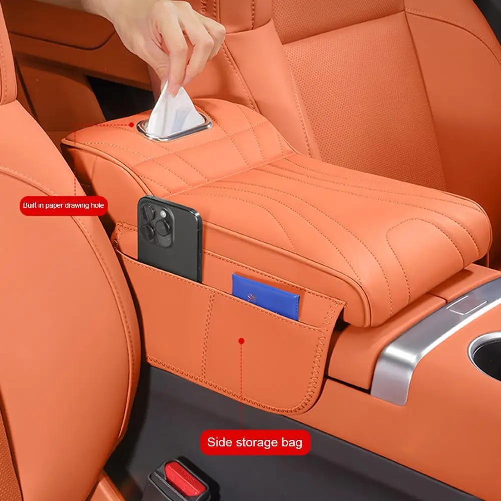 For Haval H9 2rd 2024 2025 Car Center Console Armrest Box Height Pad Three in One Car Multifunctional Tissue Box Storage