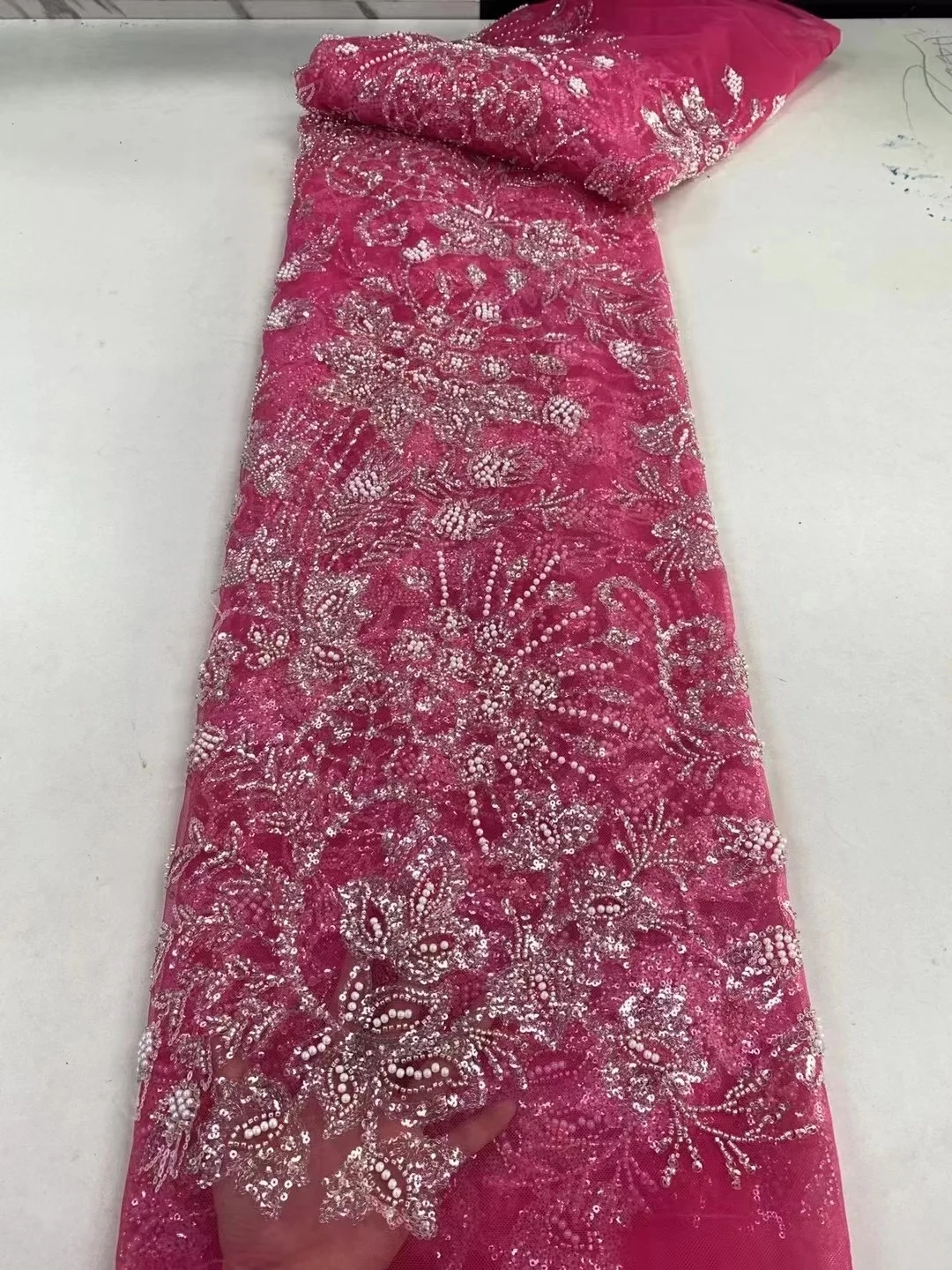 

Роскошные африканские блестки из бисера, кружевная ткань, сетка 2024, нигерийская Свадебная вышивка для невесты, французское Тюлевое кружево