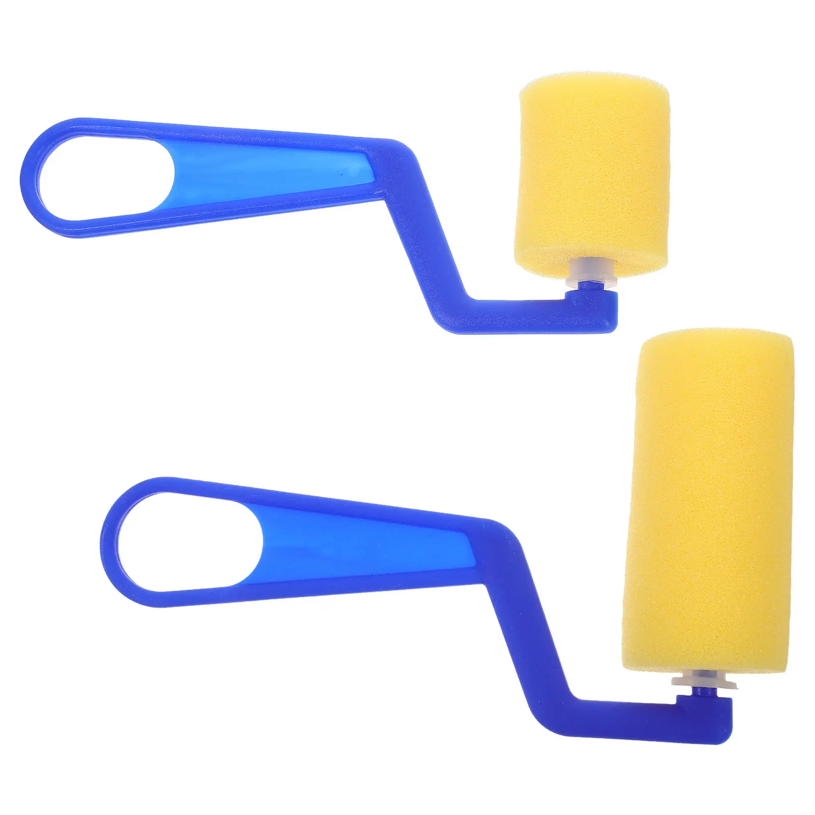 2Pcs 페인팅 브러시 롤러 스폰지 세트 미니 페인트 브러시 편안한 핸들 홈 스..