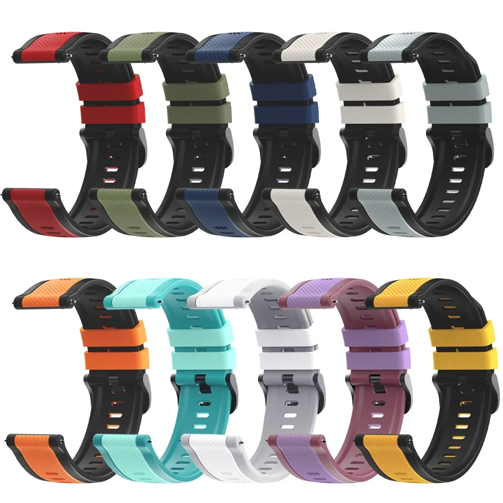 Versatile 22mm Soft Rubber Smart Watch Band - Premium Bracelet
