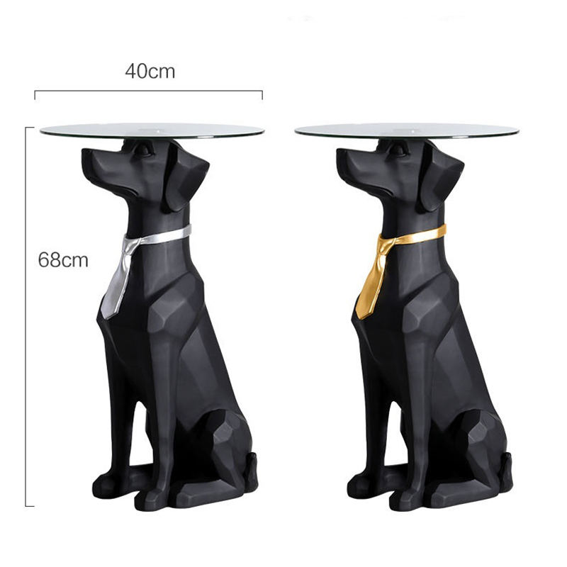 Modern gentleman animal statue dog sculpture coffee table ornaments Home creative soft decoration Gift for