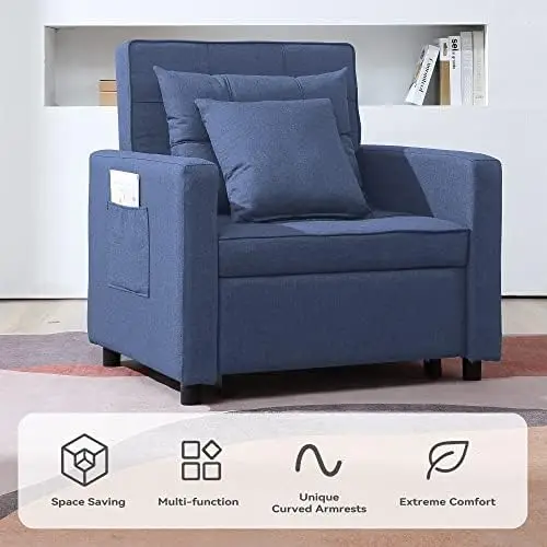 Silla Convertible 3 en 1, sofá cama plegable con respaldo ajustable,  extraíble, multifuncional - AliExpress