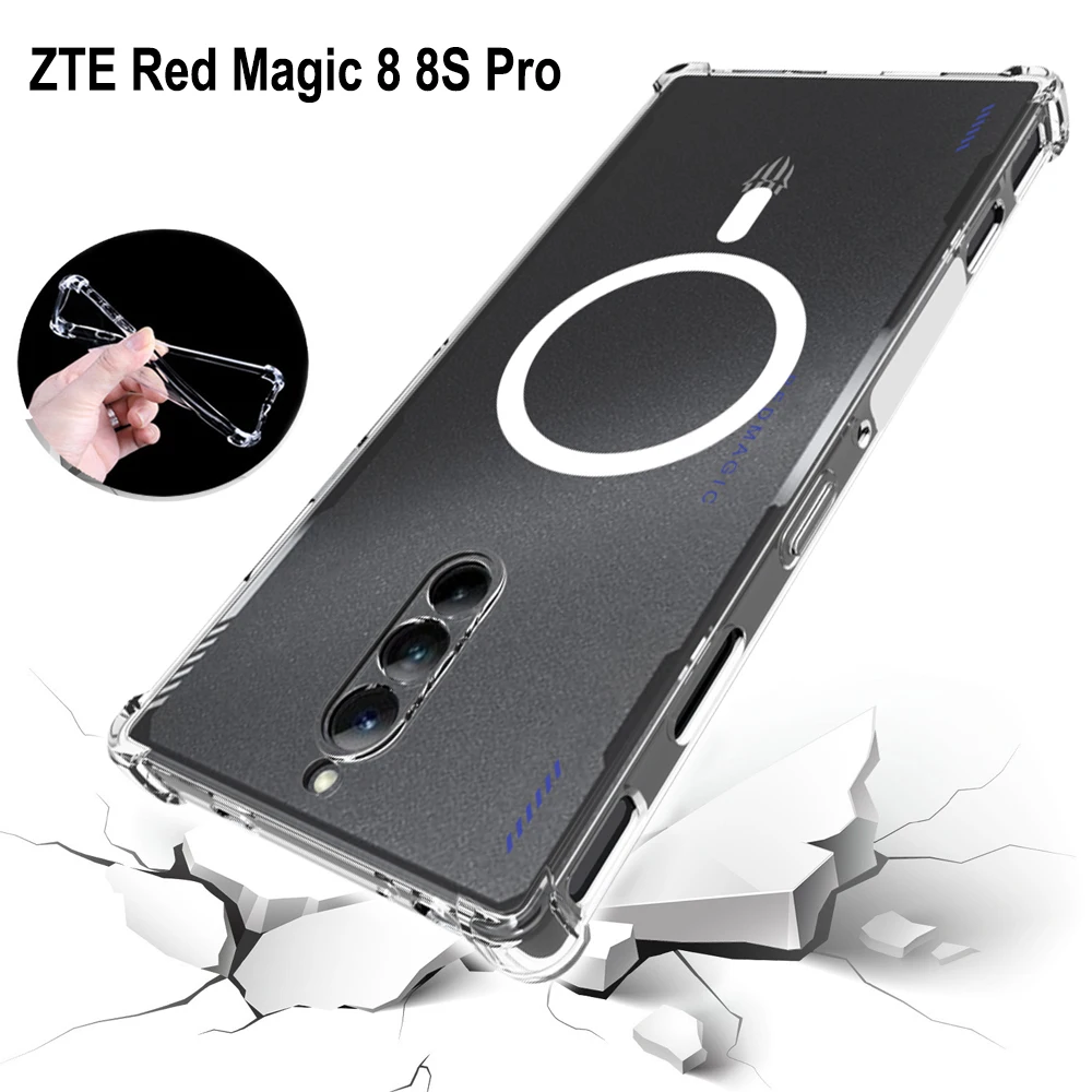 Shockproof Airbag Clear Silicone TPU Back Cover with MagSafe Compatibility