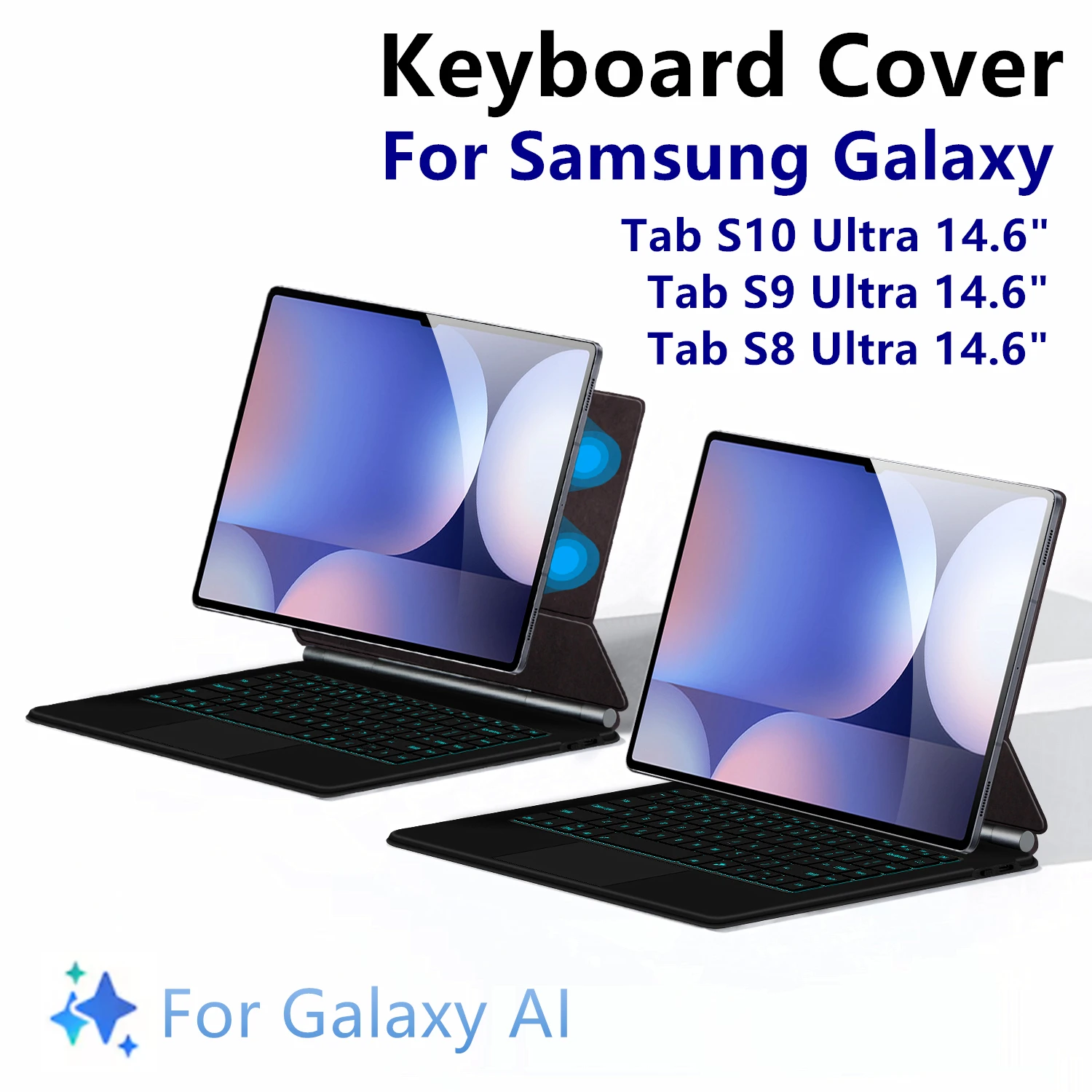 Book Cover Keyboard For Samsung Galaxy Tab S10 Ultra 14.6 inch S9 / S8 Ultra 14.6" Tablet Magic Keyboards Case AI Key Touchpad tablet keyboard tablet keyboard case