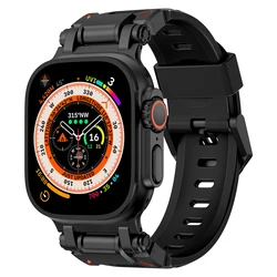 Titanium Silicone Loop Strap - Premium Sports Band for 42mm (Black black)
