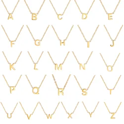 Minimalist Alphabet Letter Necklace - Stainless Steel Choker for Women, Elegant Jewelry Gift (S)