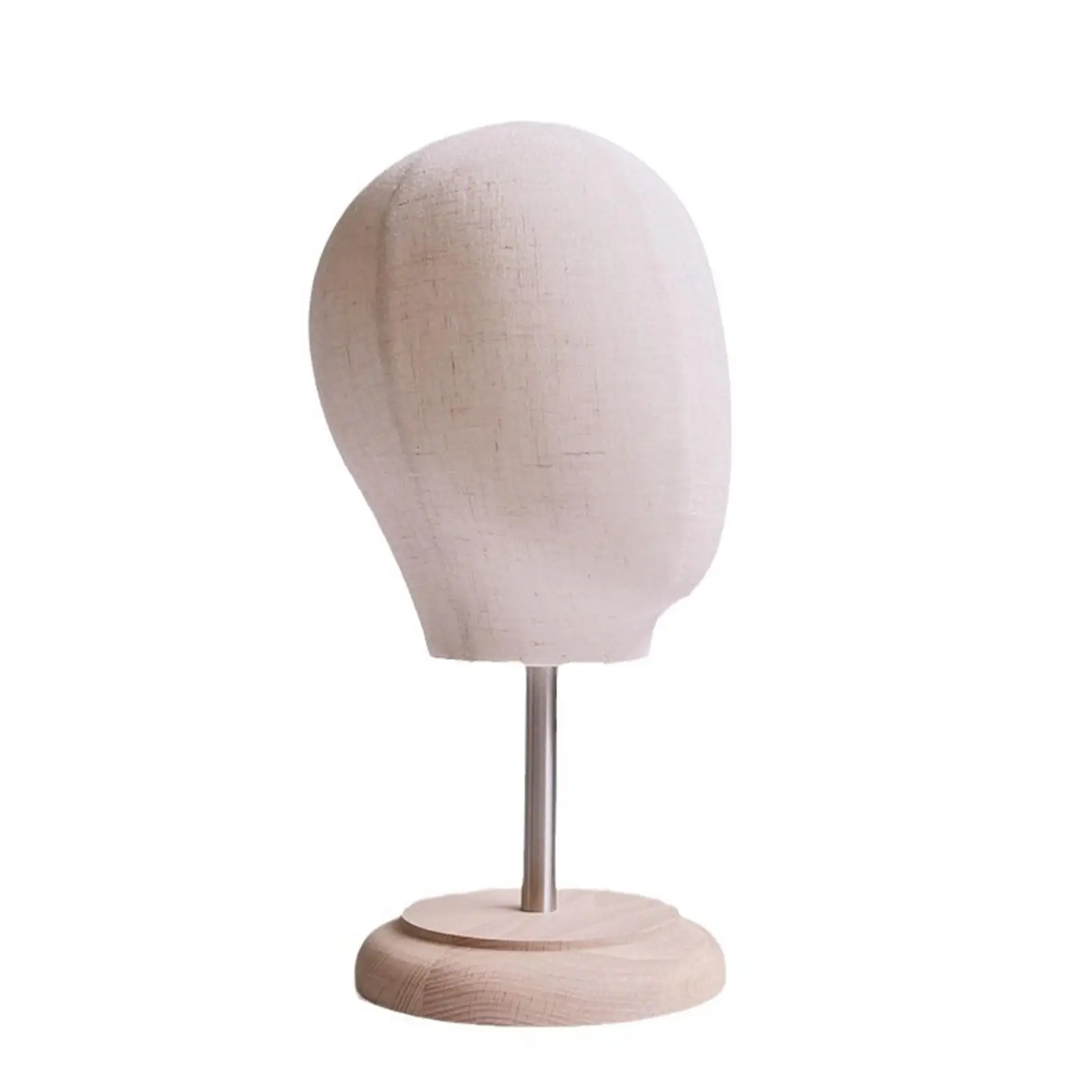 

Manikin Head Wig Head Wig Hat Display Stand Multipurpose with Wood Base for Hairdresser Training Beginner Stylist Eyeglasses