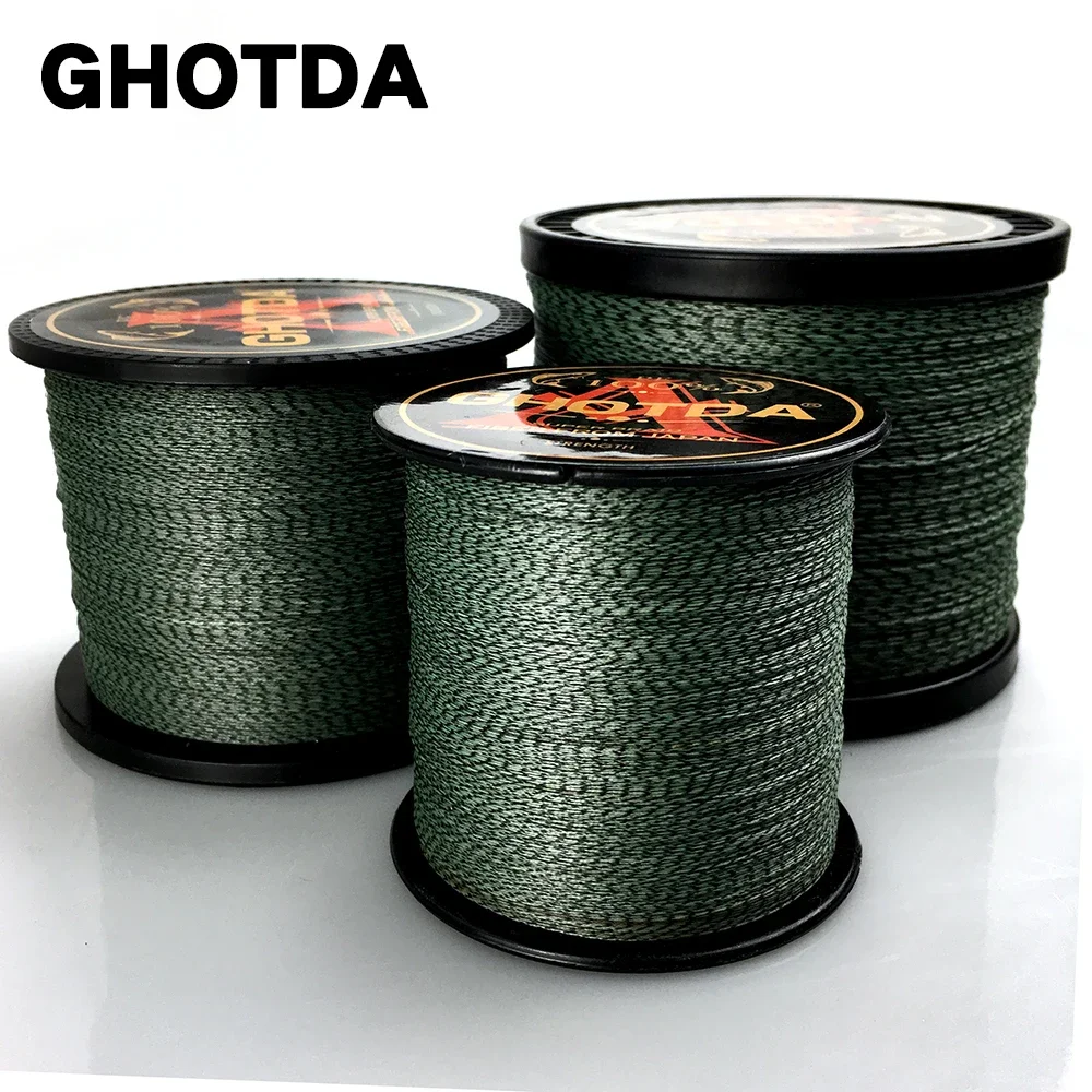8 Strands 1000M 500M 300M 100M Camouflage PE Braided Fishing Line Multifilament Saltwater Fishing Weaves GHOTDA fishing line fishing tackle