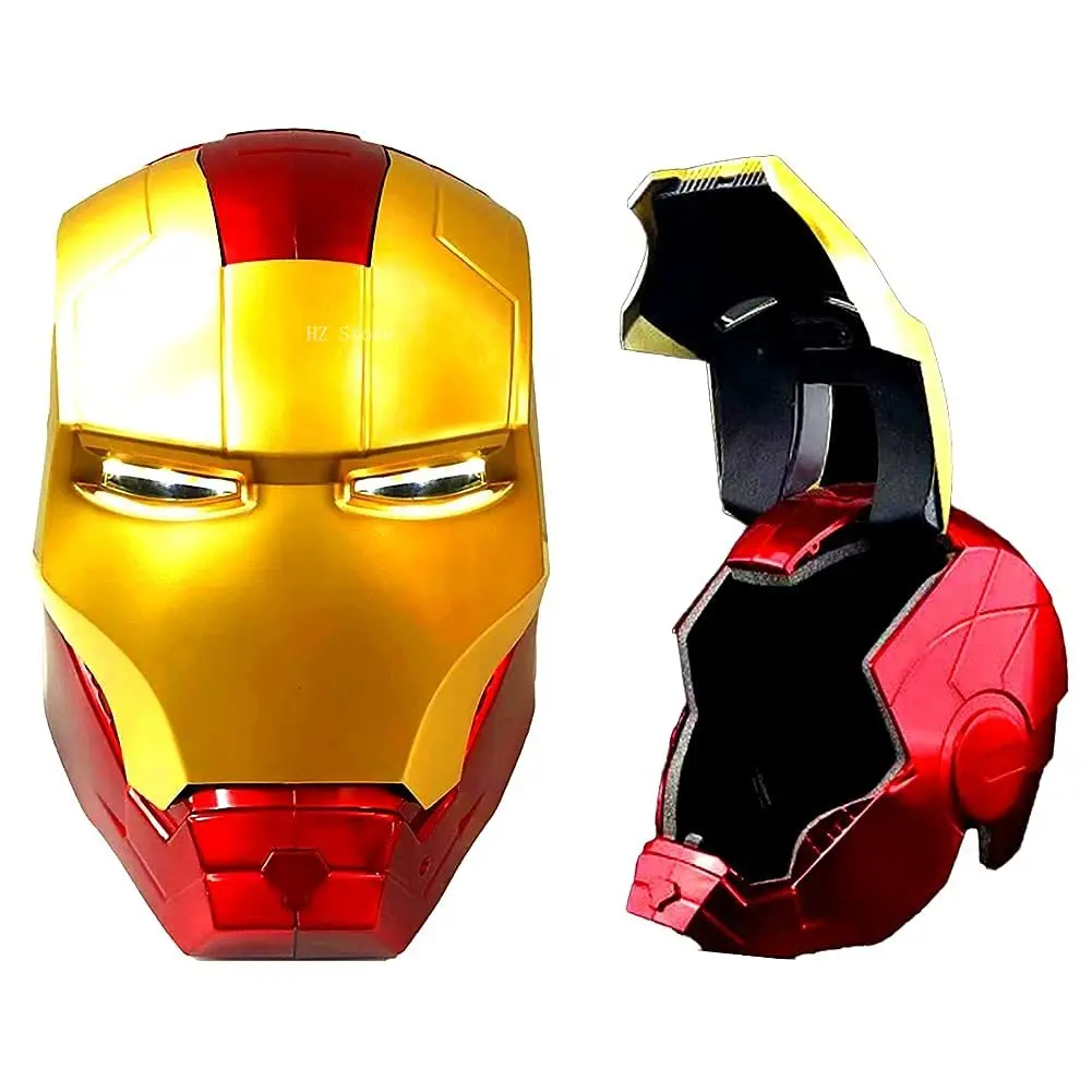 

Marvel Avengers Iron Man Helmet Cosplay 1:1 Light Led Ironman Mask PVC Halloween Cos Toys for Kids Adults Birthday Gift