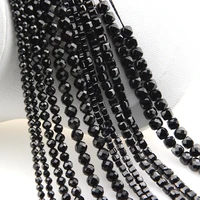 Natural Black Spinel Faceted Round / Cube / Rondelle Beads 2mm,3mm,4mm,1x2mm,2x3mm,Fine Jewelry Making 2