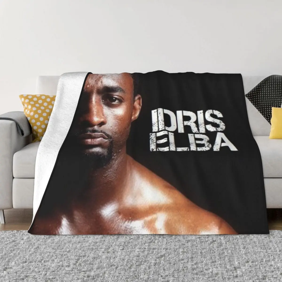 Idris elba 던지기 담요, 빈티지 침대 커버, 대형 담요