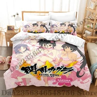 Senran Kagura Bedding Set Single Twin Full Queen King Size Bed Set Adult Kid Bedroom Duvetcover Sets Print Anime Bed Sheet Set 1