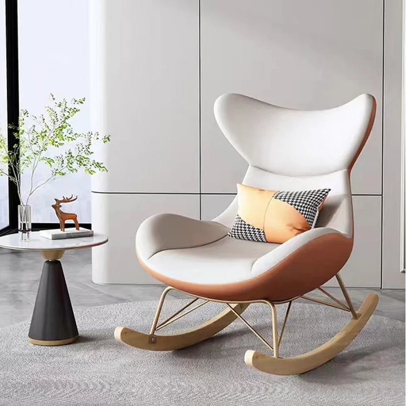 Swing Chair Room Modern Mobile Rocking Floor Lounge Recliner Indoor