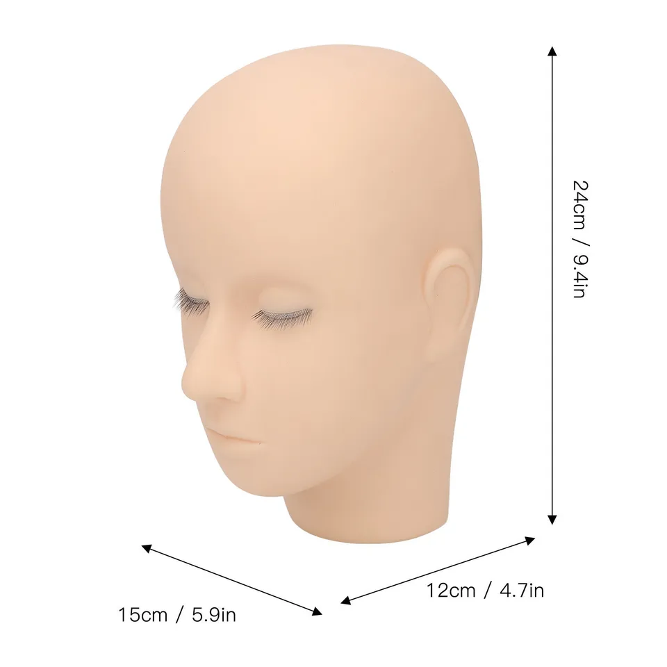 Soft Silicone Lash Mannequin Practice Head