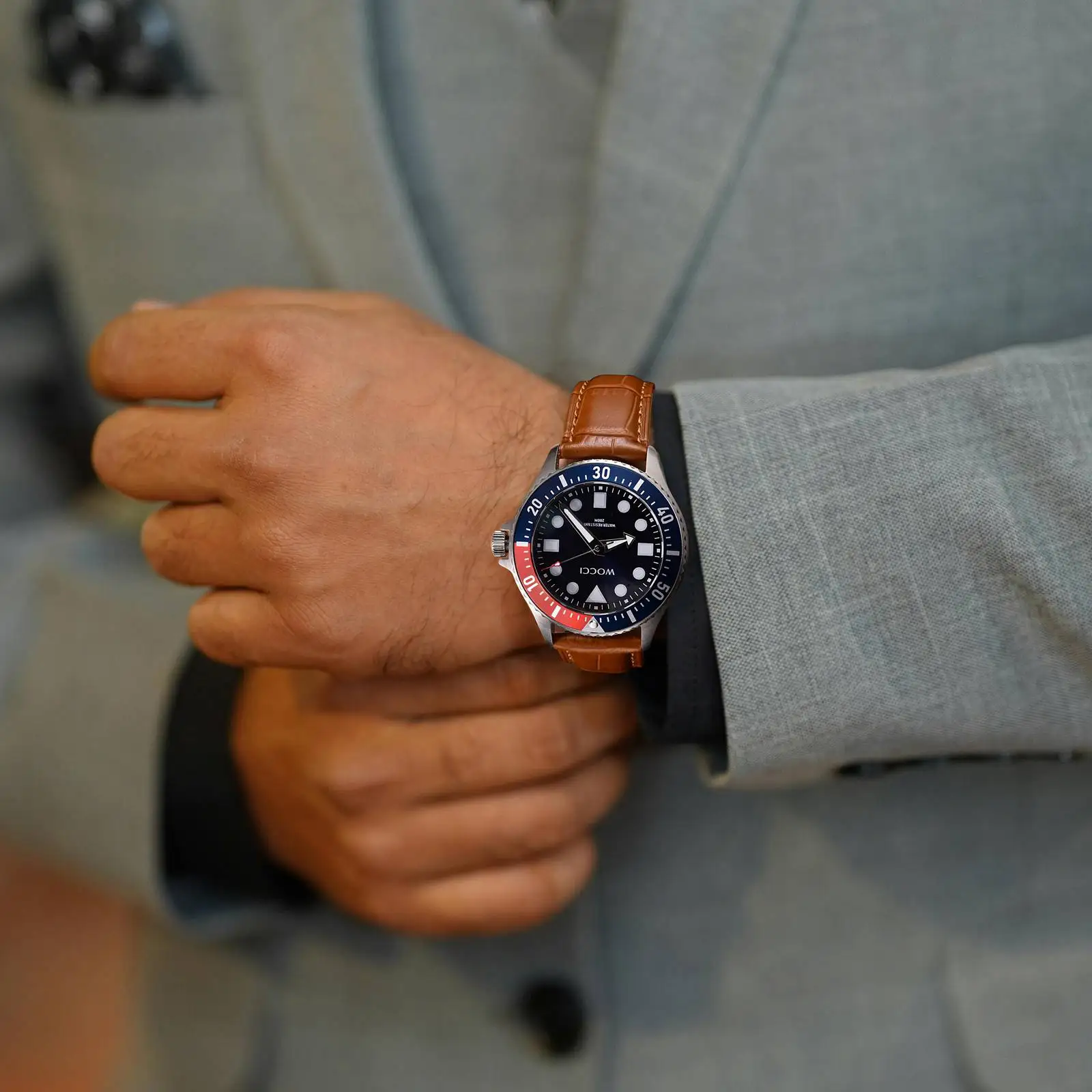 WOCCI Retrò Cinturino per Orologio, Pelle Nabuk, Cinturini di Ricabio WOCCI Retrò Cinturino per Orologio, Pelle Nabuk, Cinturini di Ricabio