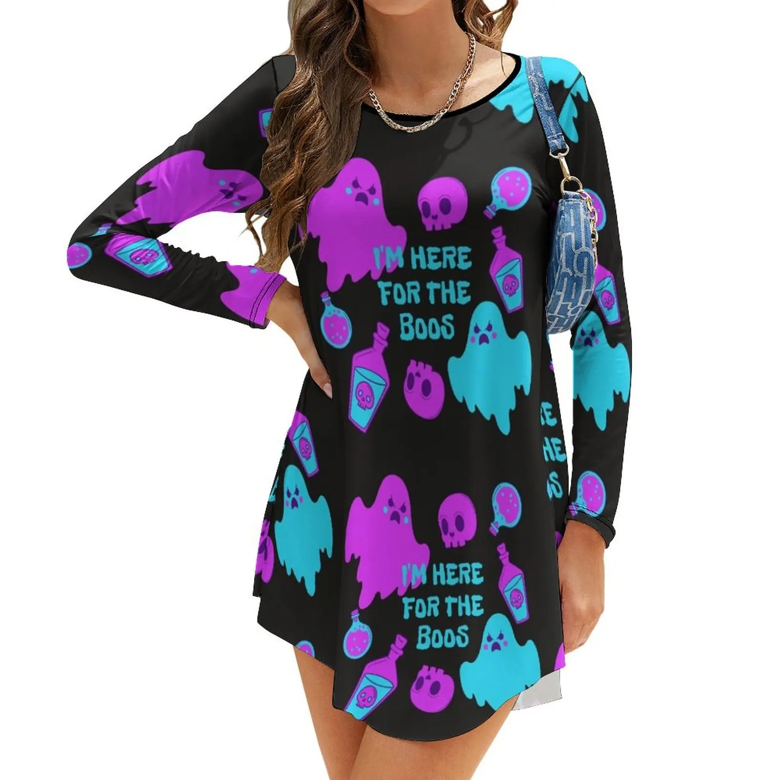 

I'm Here For The Boos Long-Sleeve Dress elegant women's sets luxury woman evening dress birthday dress
