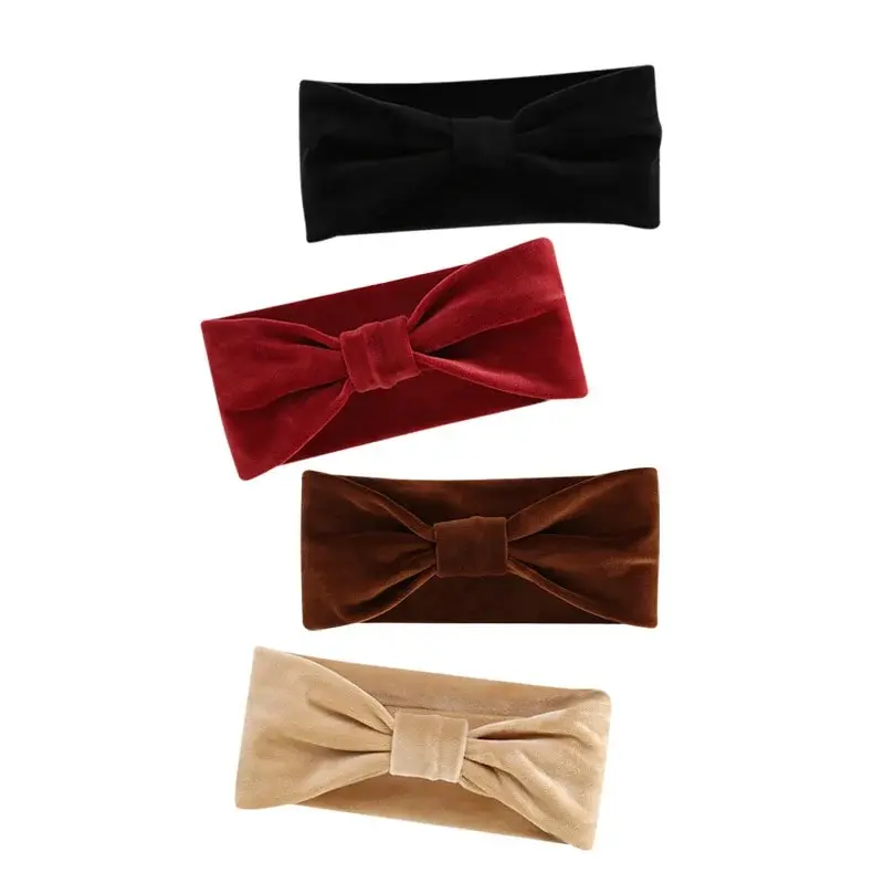 Yoga Headband Exaggerated Wide Edge Hair Hoop Korean Edition Solid Color Cotton Headband Acc sports headbands