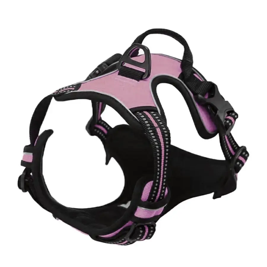 thumbnail image 1 of Arnés para perros antitirones con clip frontal, resistente, reflectante, asa de fácil control para pasear perros grandes, 1 of 5