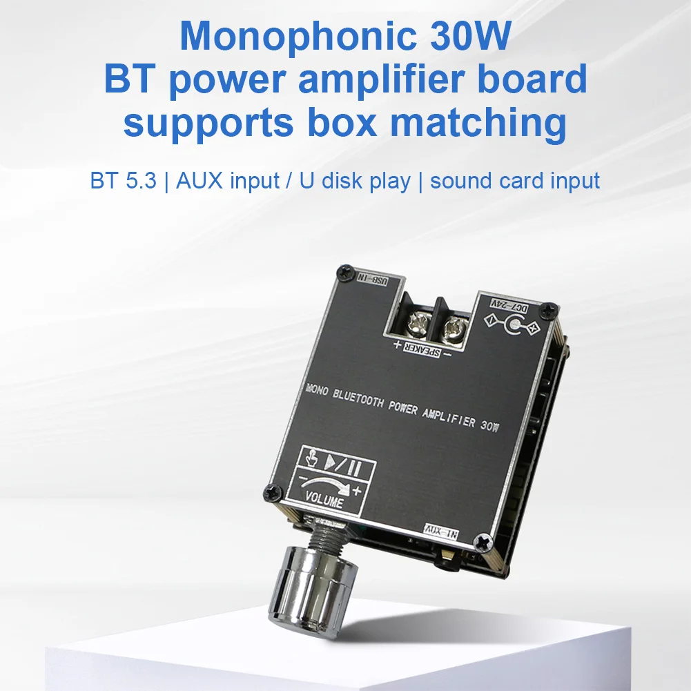 ZK-301B Mono 30W Audio Amplifier Module DC9-24V Bluetooth-Compatible 5.3 Audio Amplifier Board APP Control Sound Amplifier Board