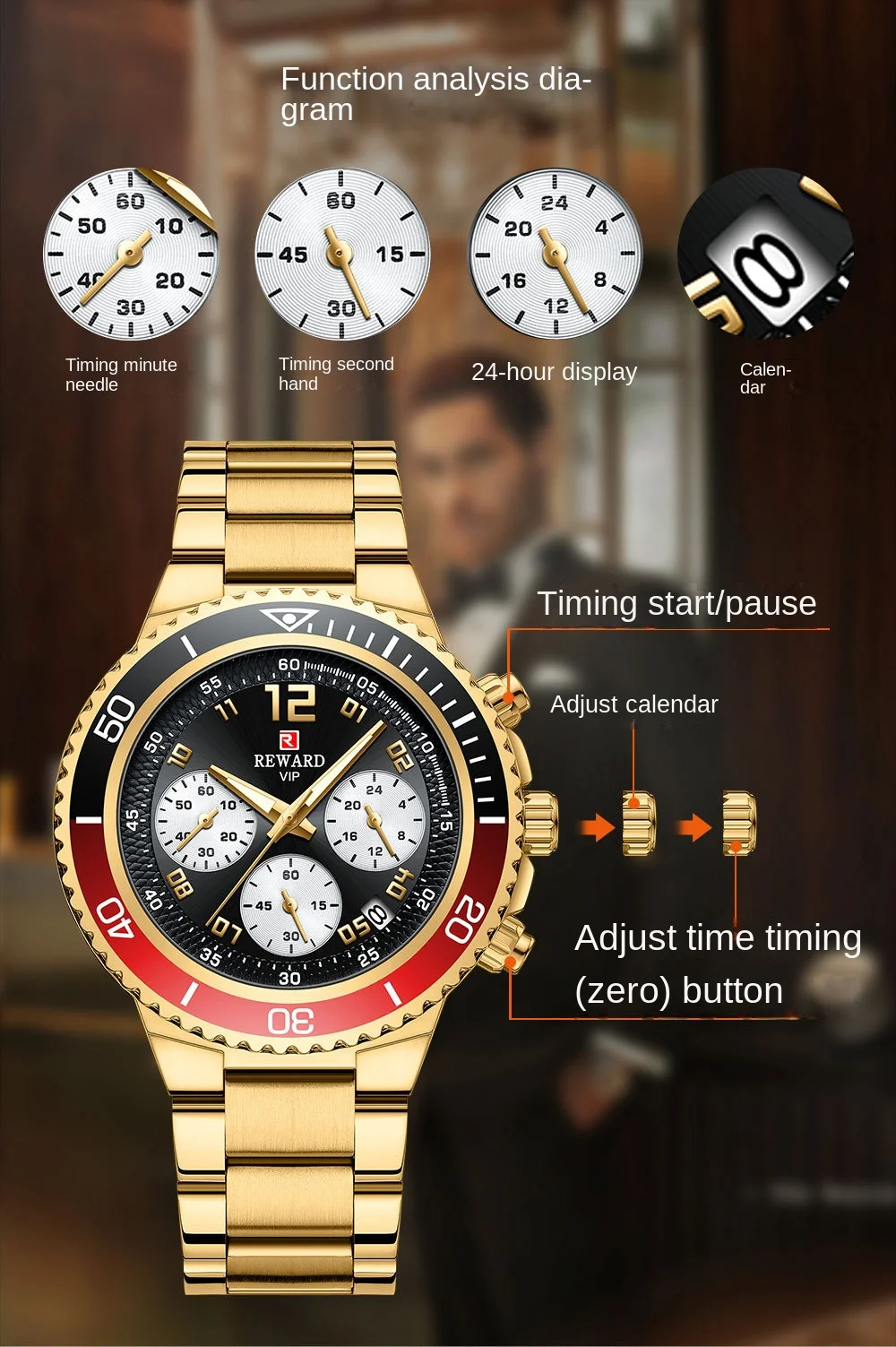 New Classic Watches for Men Top Brand Luxury Fashion Business Quartz Men's Wristwatch Stainless Steel Waterproof Sports Clock