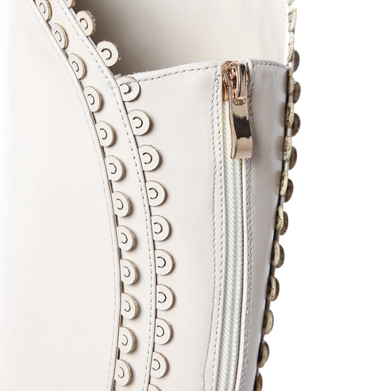 Women's New and Knee Round Head Laser Printed Lace Back Zipper Low Heel Customized Large Tall Boots Knight Boots 46 47 48