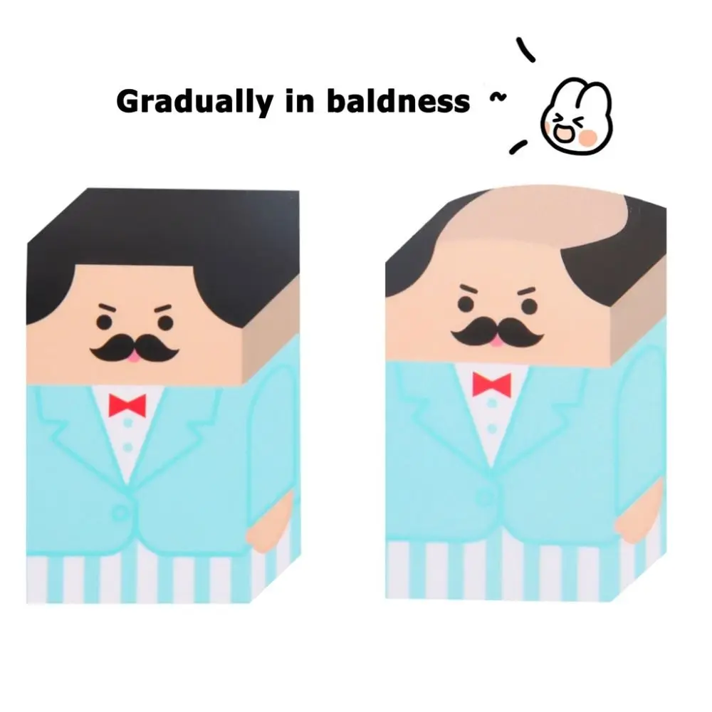 ممحاة رجل أصلع مضحكة للطلاب ، قلم رصاص مطاط دون ترك علامات ، لوحة فنية للطلاب ، أداة تصحيح