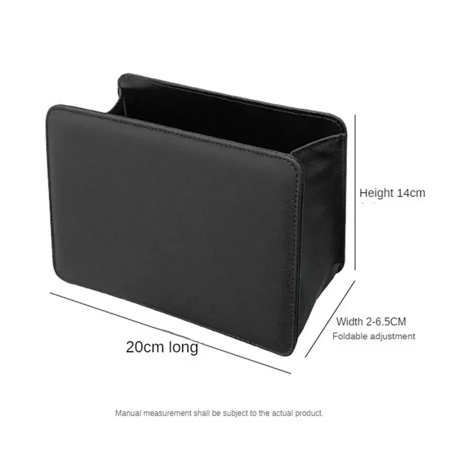 Car Door Storage Organizer with Trash Bin Foldable Multi Pocket Leather Design Seatback Hanging for Car Interior Accessories