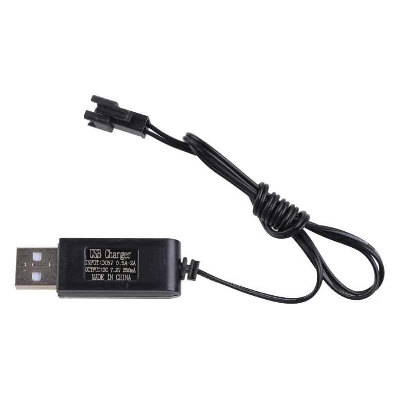 7.2V 250mA USB Charging Cable Ni-Cd Ni-MH Batteries Pack Plug Adapter