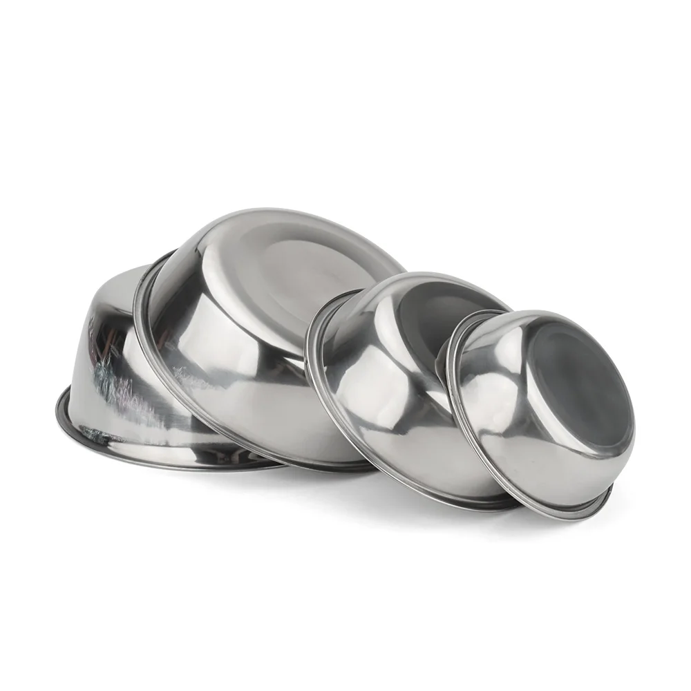 Dog Bowl Stainless Steel Pet Feeding Bowl Cat Food Drinking Feeder Bowl Durable Cheap For Small Medium Big Dogs 3