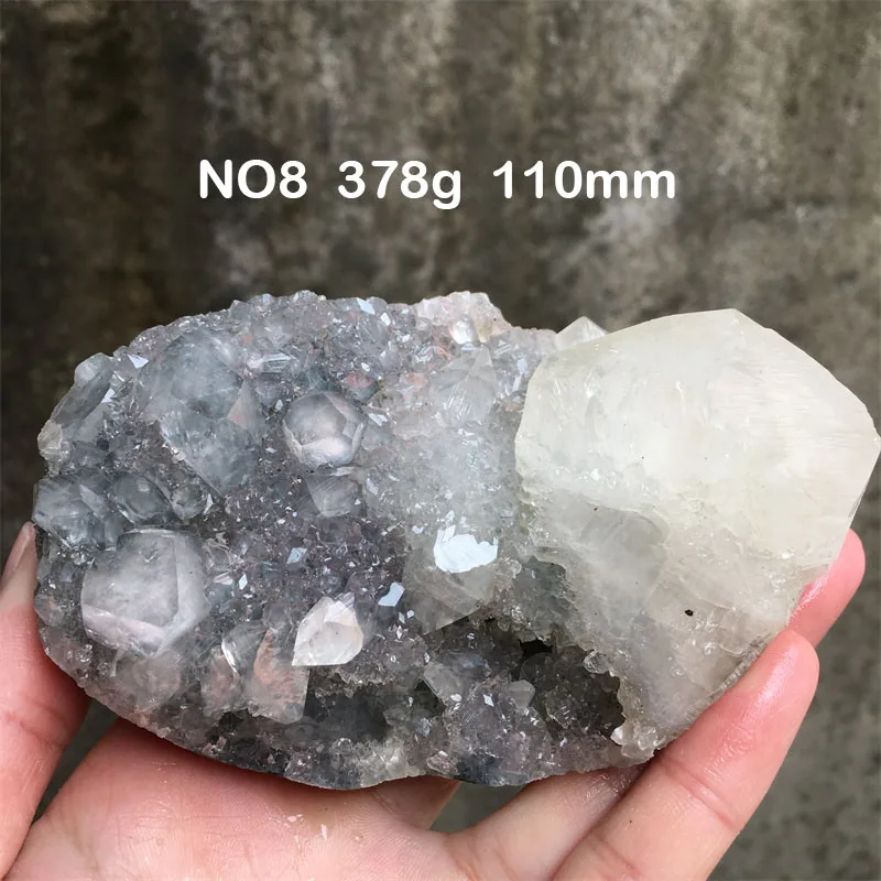 Natural Stone Cluster Minerals Apophyllite Raw Shining Crystal Quartz Specimen Healing Crystals Room Decor Spirit Gifts#3 2