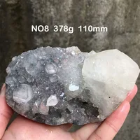 Natural Stone Cluster Minerals Apophyllite Raw Shining Crystal Quartz Specimen Healing Crystals Room Decor Spirit Gifts#3 2