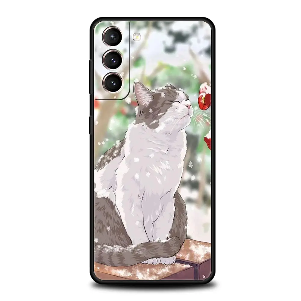 Charming Cats TPU Silicone Phone Case in Fashionable Design