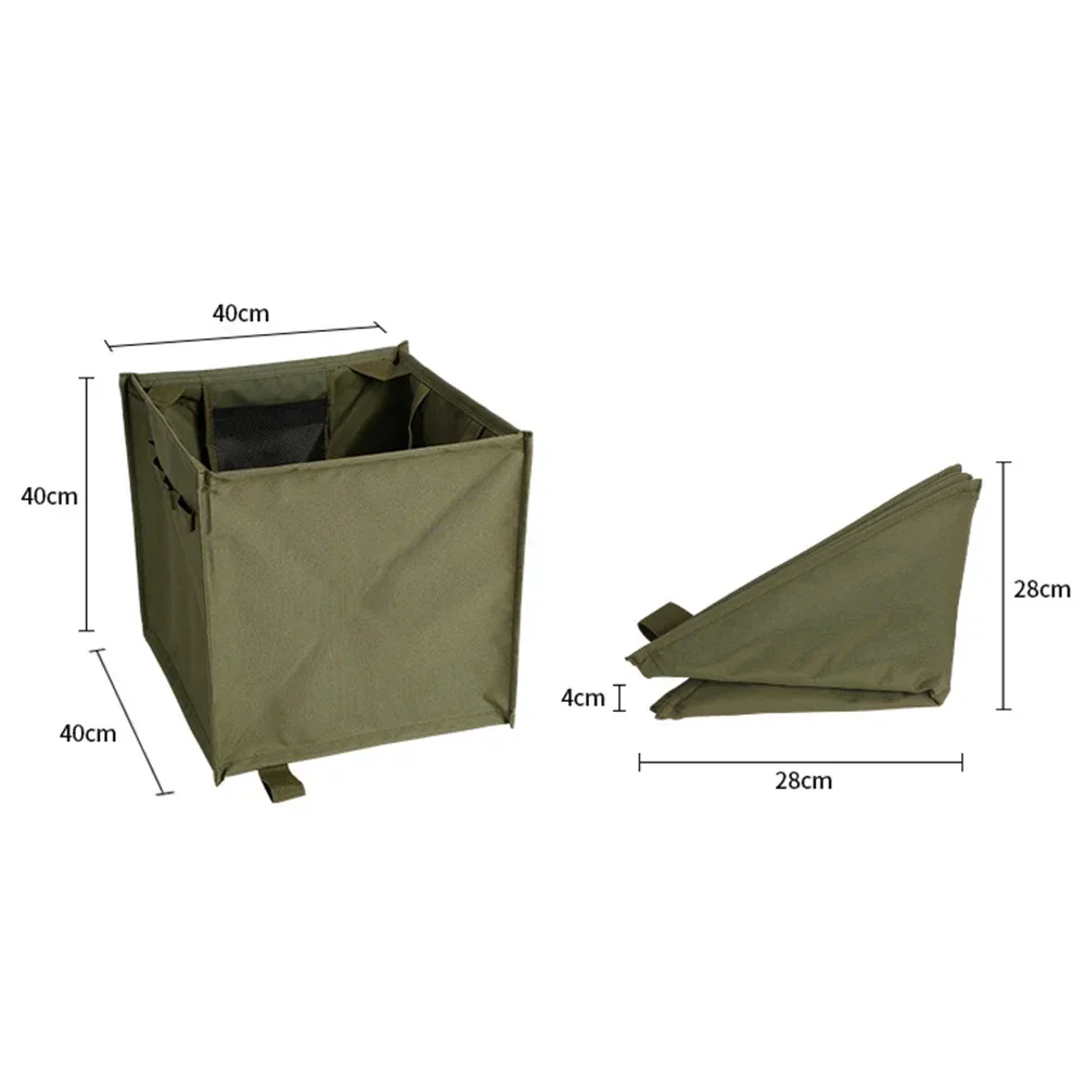 Space Efficient Outdoor Trash Management Tool Lightweight Collapsible Storage Basket Made of 600D Oxford Cloth