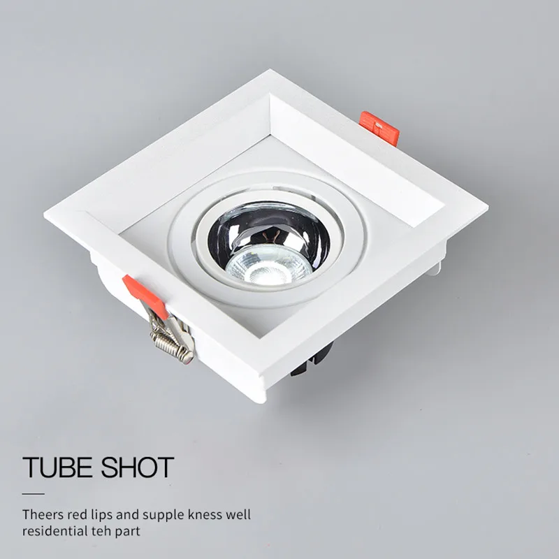 매우 밝은 사각형 밝기 조절 COB LED 매입형 다운라이트, 천장 스포트 램프, 홈 데코, 9W, 12W, 18W, 24W, 3000K, 4000K, 6000K, AC110, 220V