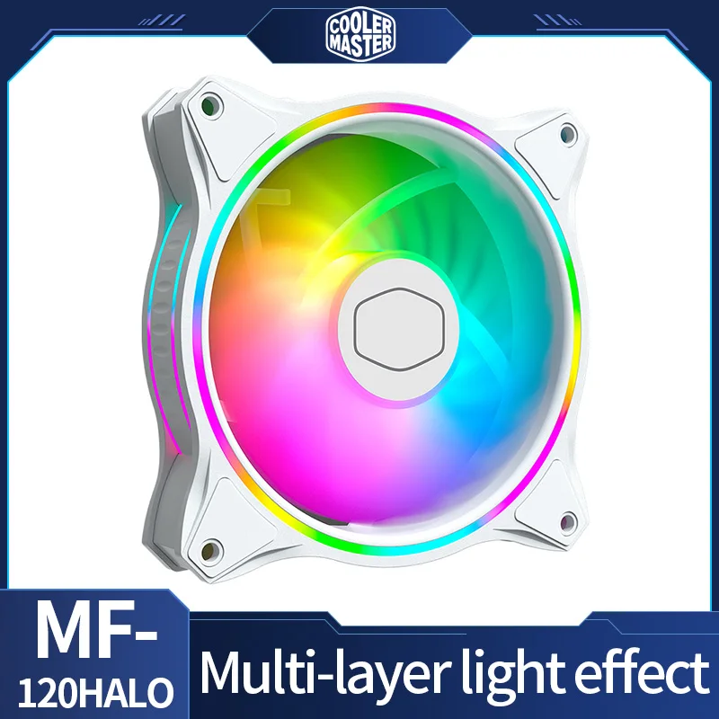 Cooler Master Mf-120Halo Ventola Di Raffreddamento 12Cm 5V/3Pin Multistrato Argb Computer Case Pwm Silenzioso Cpu Cooler Ventola Di Dissipazione Del C